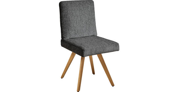 STUHL  in Flachgewebe Holz, Textil  - Eichefarben/Grau, Design, Holz/Textil (46/94/58cm) - Dieter Knoll