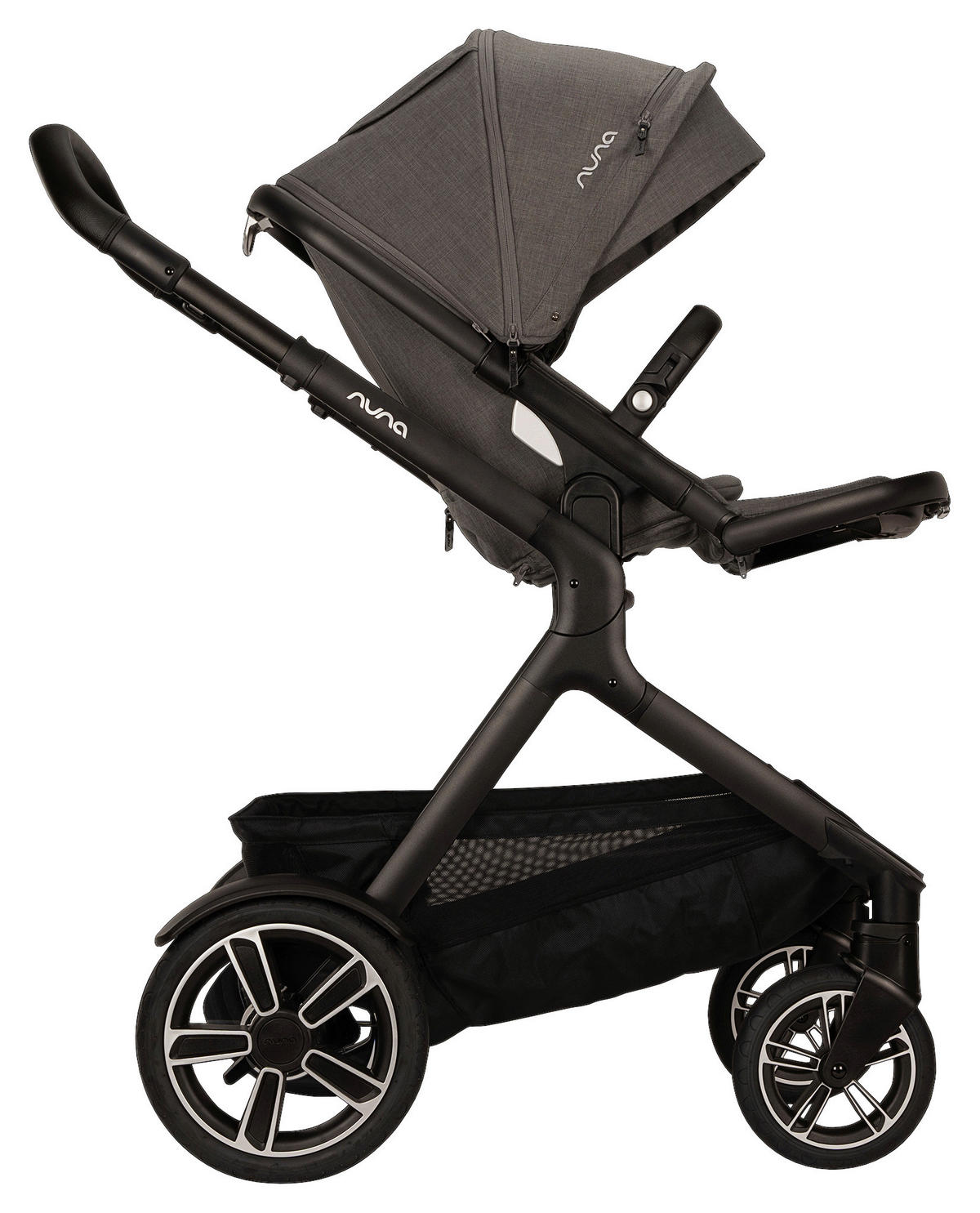 GESCHWISTERWAGEN DEMI NEXT  - Schwarz/Grau, Basics, Textil/Metall (98/62/112cm) - Nuna