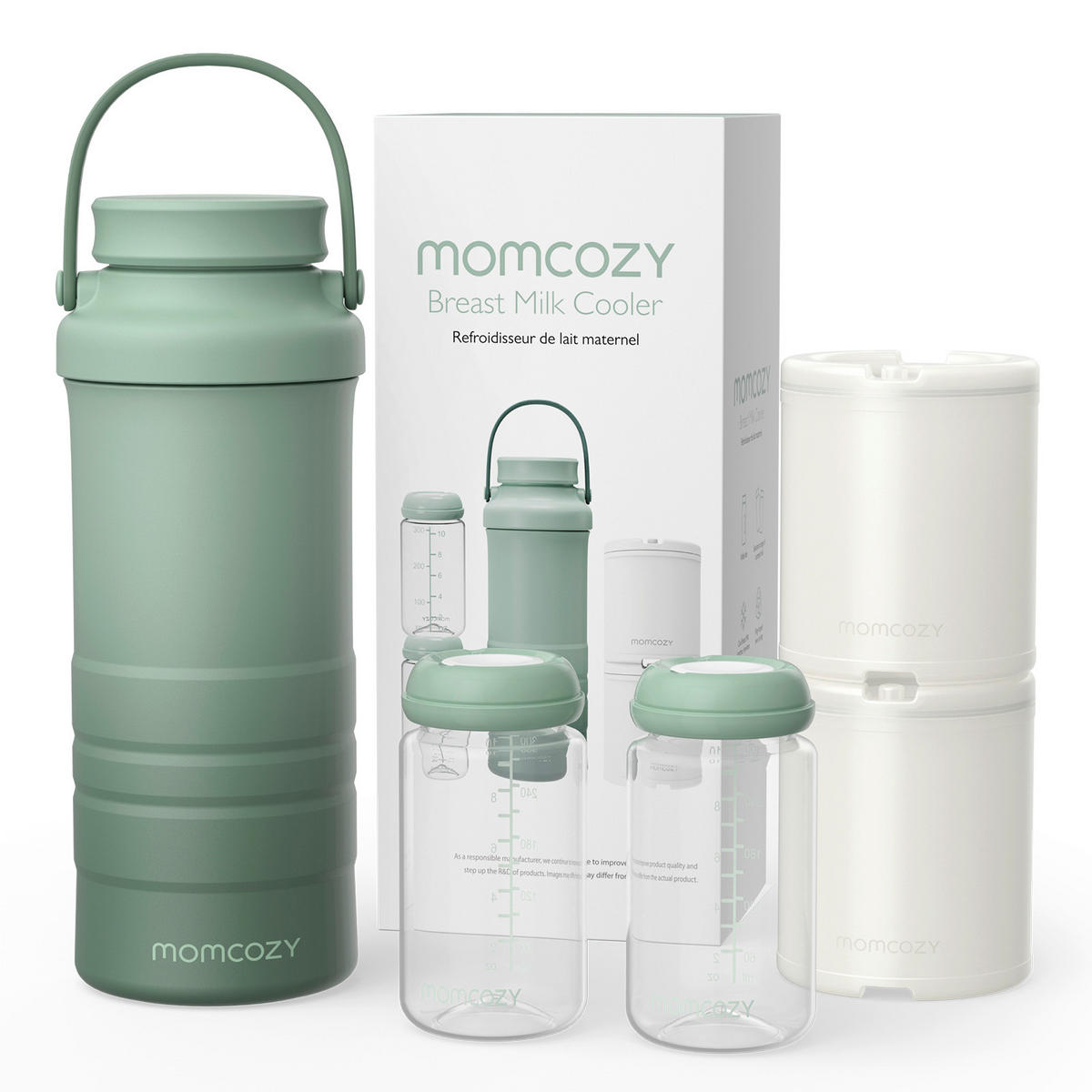 BABYKOSTWÄRMER  - Hellgrün, Basics, Kunststoff (13,7/31,8/12,8cm) - Momcozy