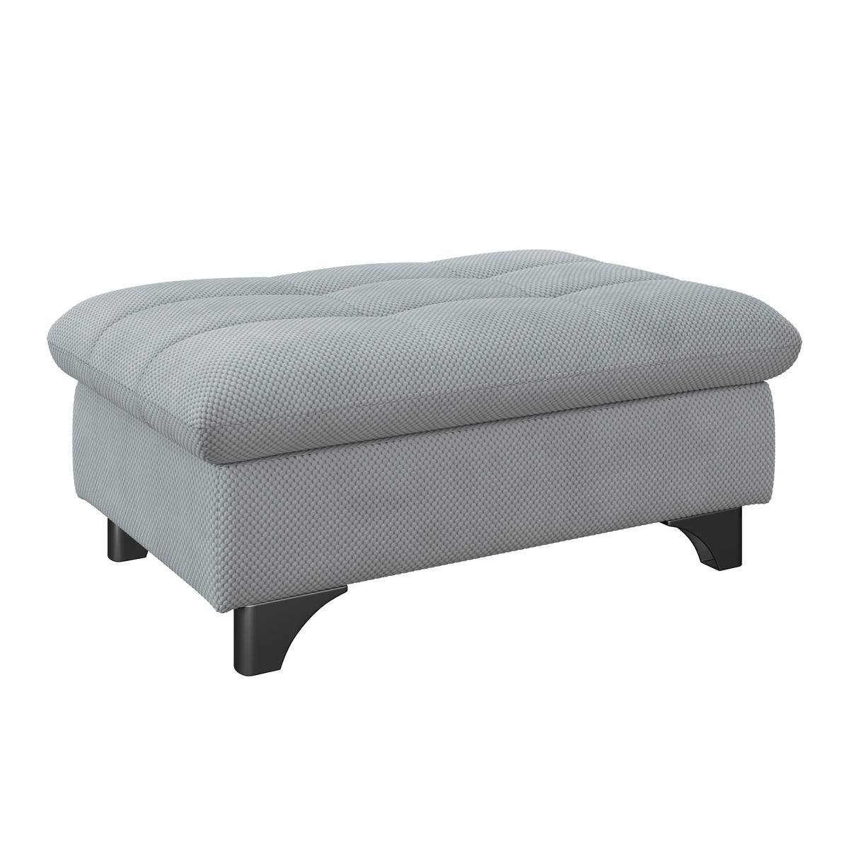 HOCKER Chenille Grau  - Chromfarben/Grau, KONVENTIONELL, Textil/Metall (108/46/108cm) - Livetastic