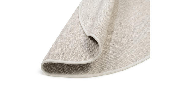 HANDWEBTEPPICH 150/150 cm Helsinki Silberfarben  - Silberfarben, Basics, Textil (150/150cm) - Linea Natura