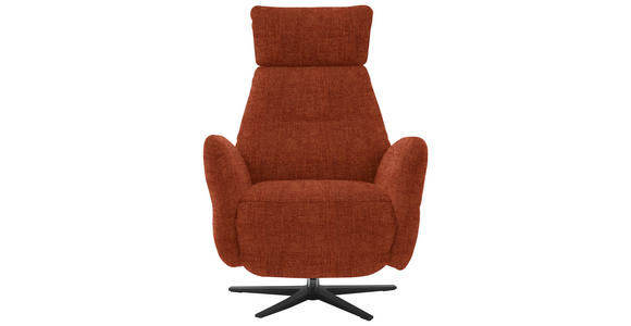 RELAXSESSEL in Textil Rostfarben - Rostfarben/Schwarz, Design, Textil/Metall (78/113/90cm) - Dieter Knoll