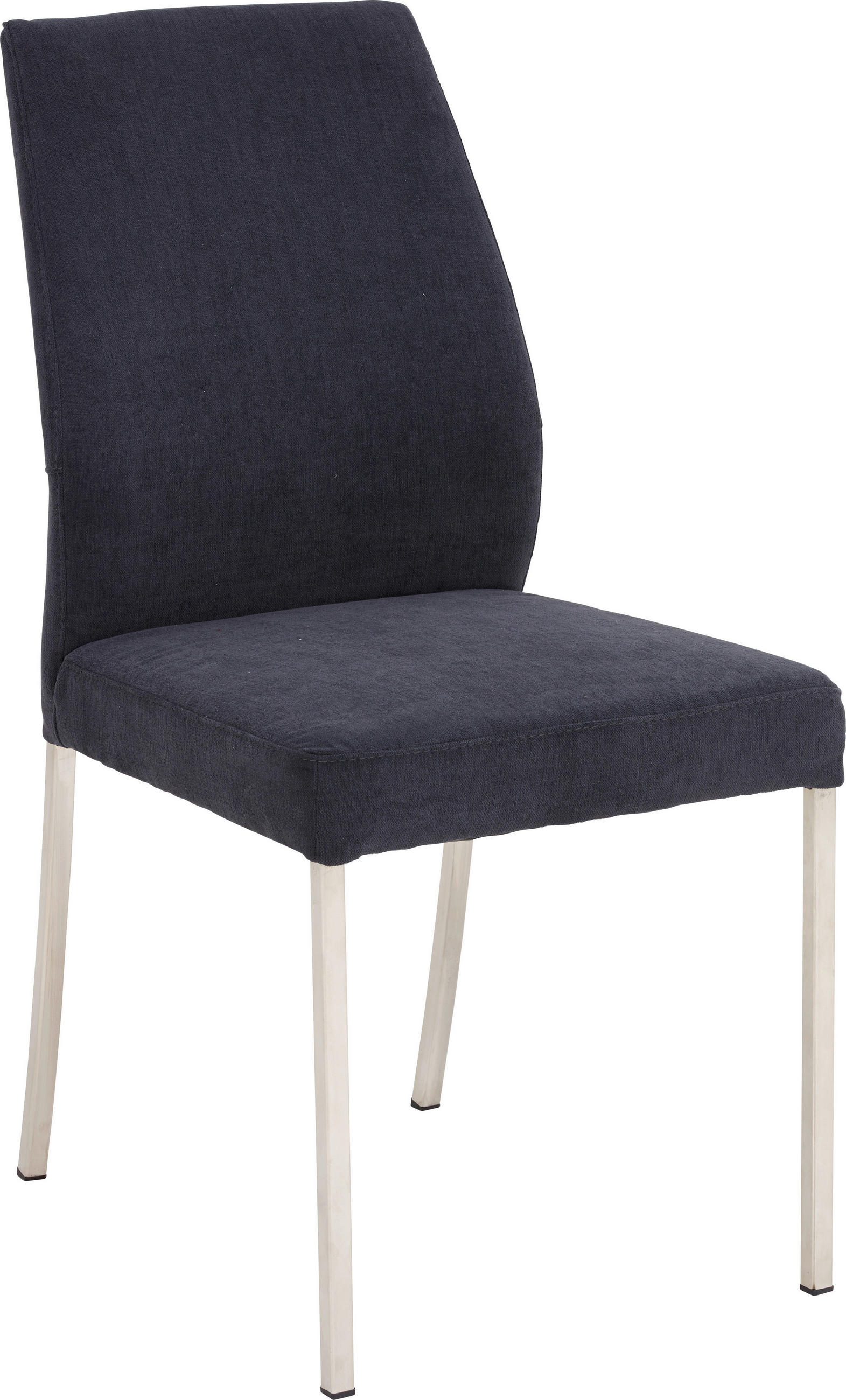 STUHL  Beinauswahl, Lederauswahl, Stoffauswahl, Typenauswahl Chenille  - Edelstahlfarben/Anthrazit, Design, Textil/Metall (47/97/61cm) - Moderano