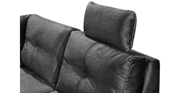 WOHNLANDSCHAFT in Mikrovelours Schwarz - Schwarz, KONVENTIONELL, Kunststoff/Textil (127/334/217cm) - Carryhome