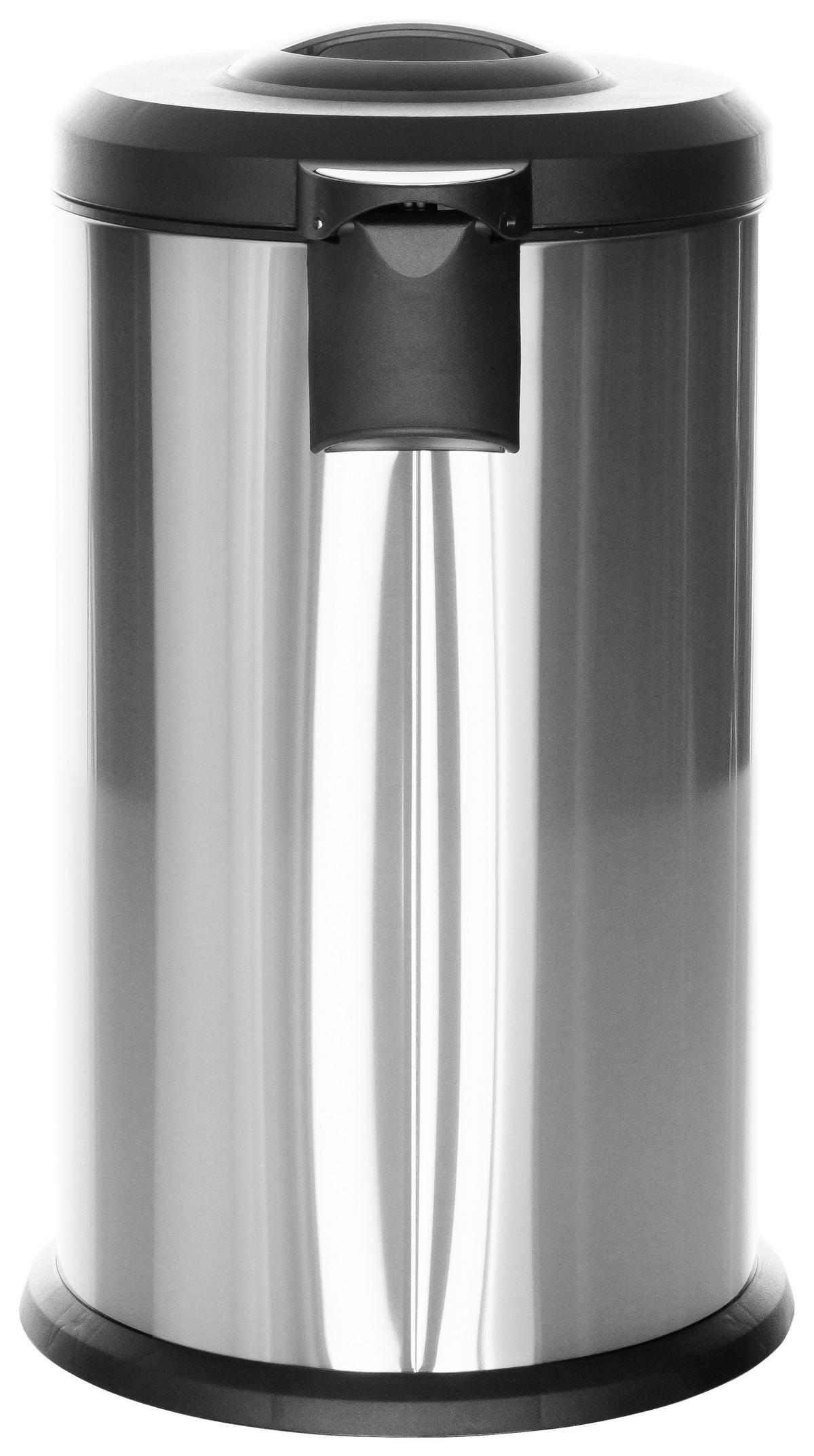 ABFALLSAMMLER 40 l  Metall  - Silberfarben/Schwarz, Basics, Kunststoff/Metall (38/62-96/38cm) - MID.YOU
