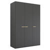 DREHTÜRENSCHRANK 151/235/60 cm 3-türig Graphitfarben  - Graphitfarben, Trend, Holz/Holzwerkstoff (151/235/60cm) - Novel