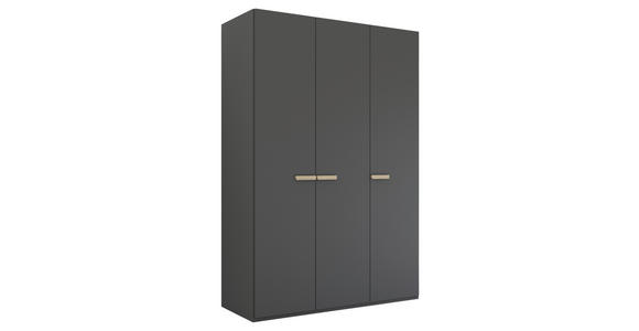 DREHTÜRENSCHRANK 151/235/60 cm 3-türig Graphitfarben - Graphitfarben, Trend, Holz/Holzwerkstoff (151/235/60cm) - Novel