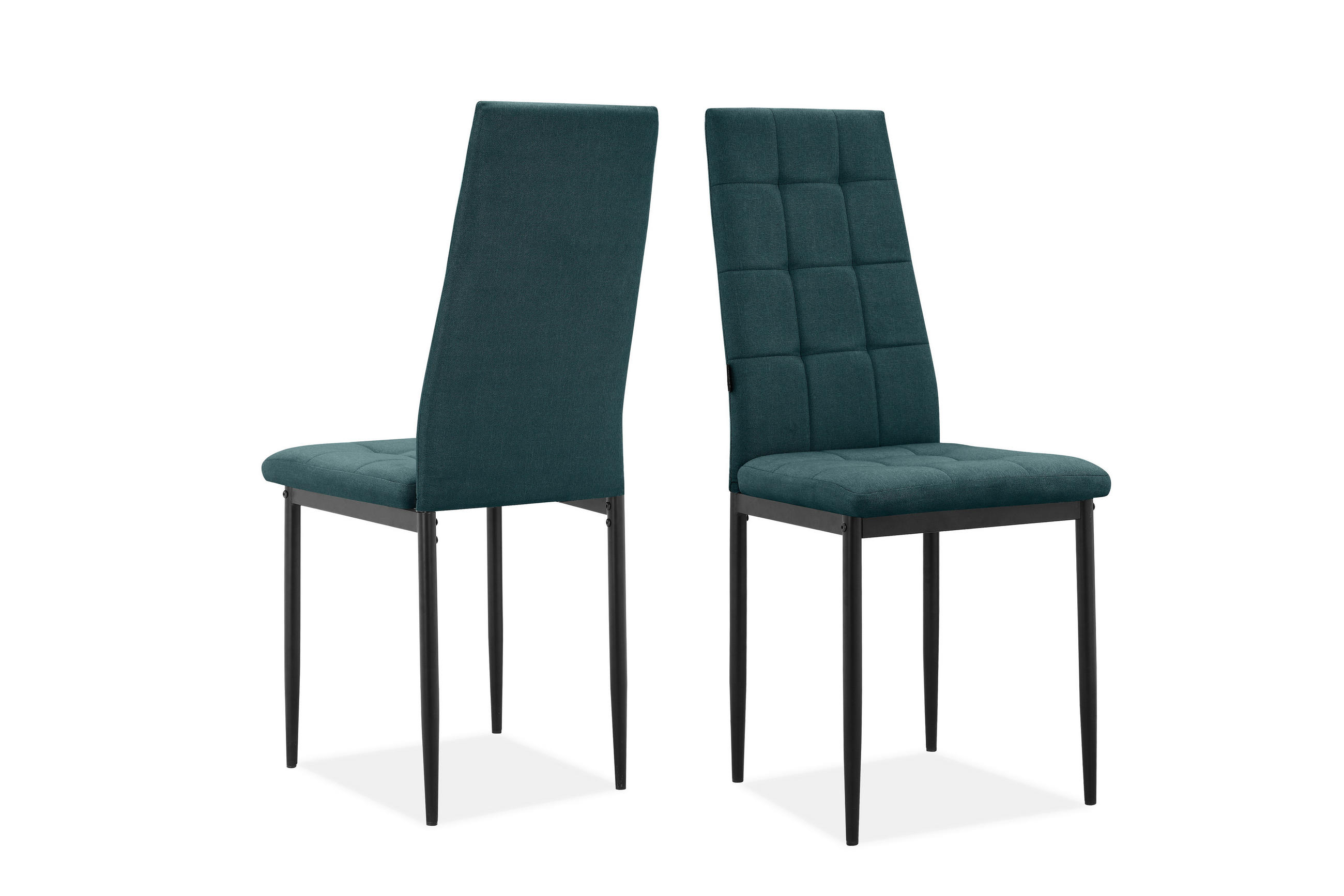 STUHL-SET Webstoff Dunkelgrün  - Dunkelgrün/Schwarz, Design, Textil/Metall (42/98/53cm) - MID.YOU