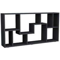 REGAL  116/58/20 cm Anthrazit  - Anthrazit/Silberfarben, Design, Holzwerkstoff/Kunststoff (116/58/20cm) - MID.YOU
