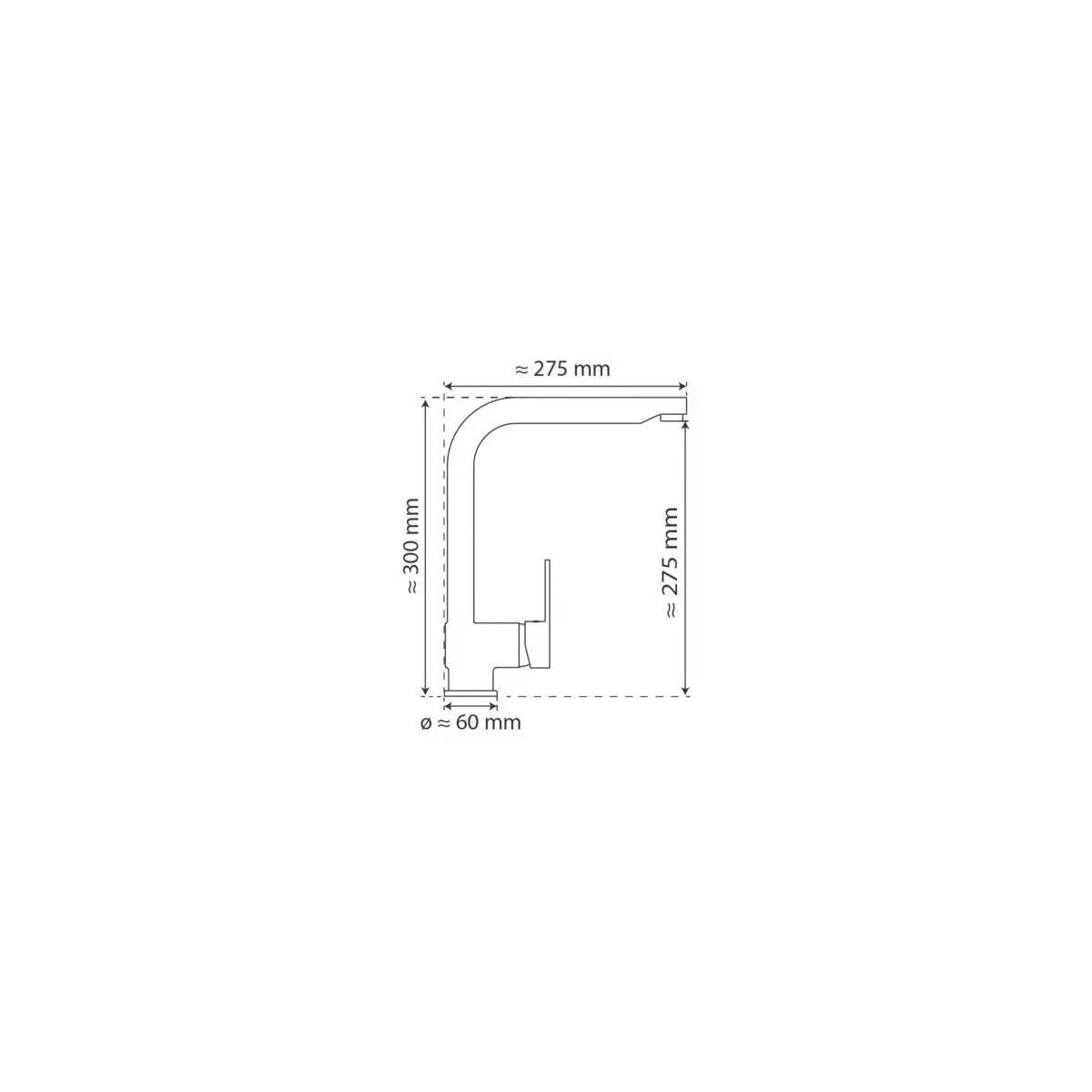 KÜCHENARMATUR Mod. Rio  - Graphitfarben, Basics, Metall (5,7/30/26,5cm) - Schütte