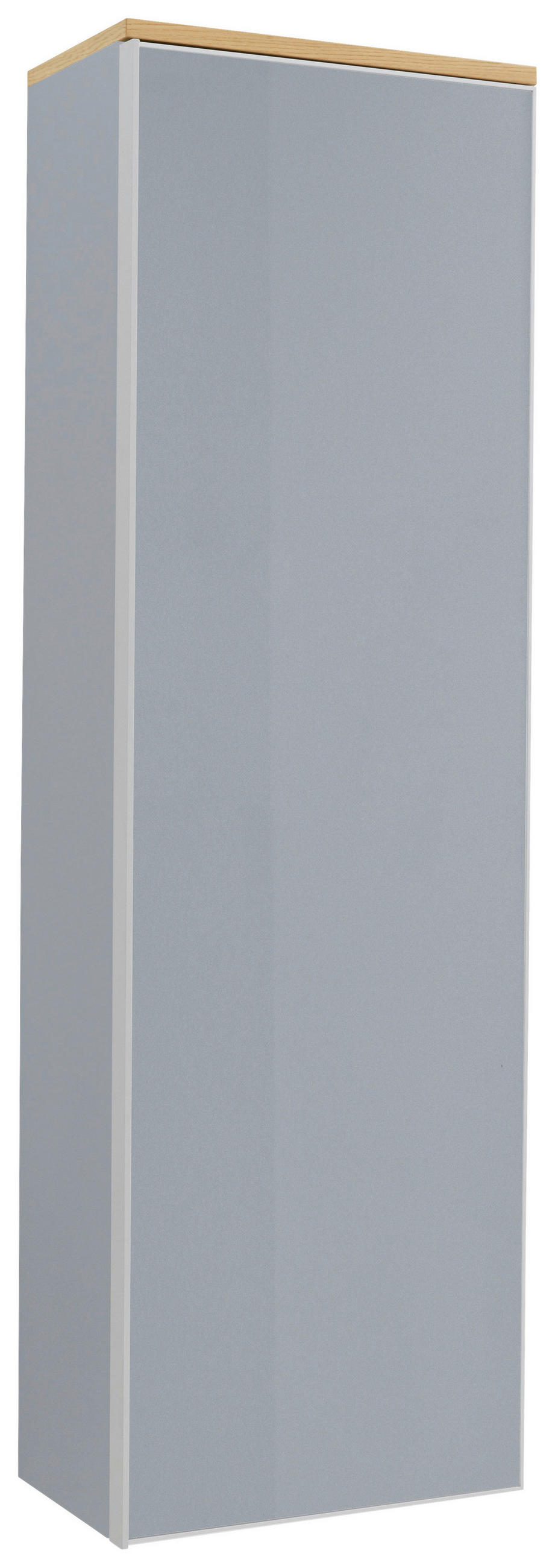 GARDEROBENSCHRANK  in 54/170/31 cm  - Eichefarben/Silberfarben, Design, Glas/Holz (54/170/31cm) - Novel