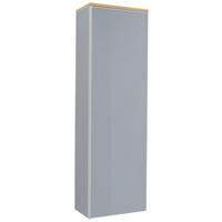 GARDEROBNA OMARA siva, barve hrasta - srebrne barve/siva, Design, kovina/steklo (54/170/31cm) - Novel