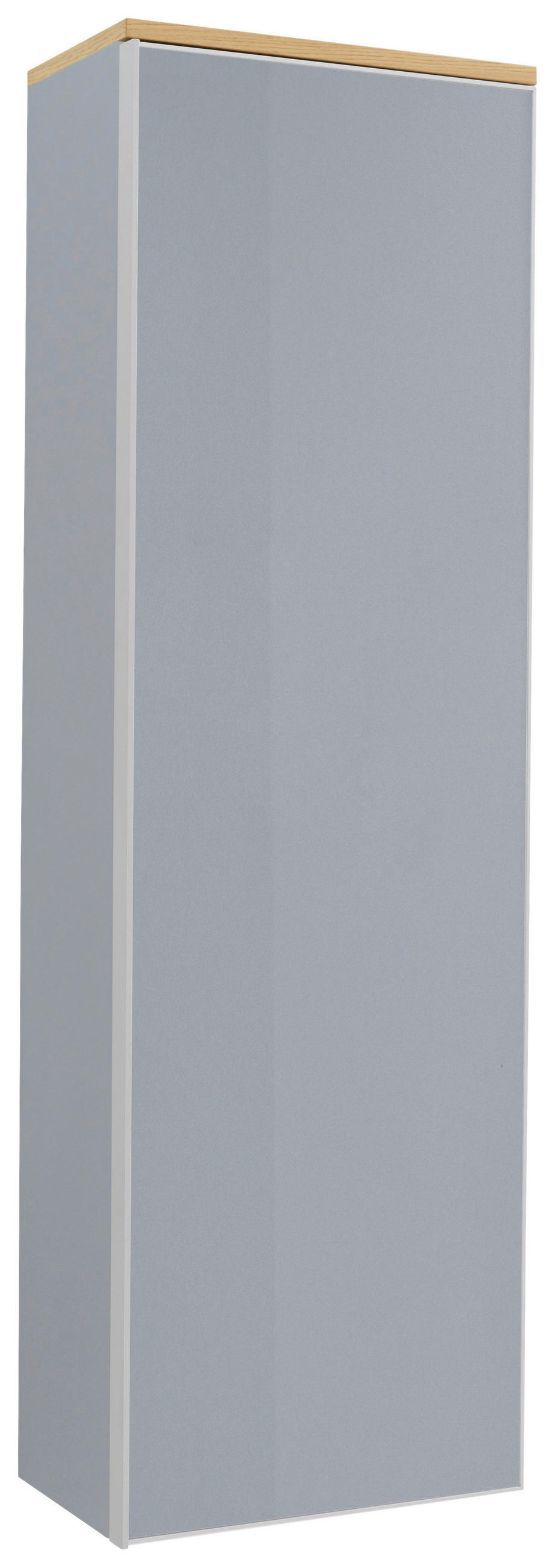 GARDEROBNA OMARA siva, barve hrasta - srebrne barve/siva, Design, kovina/steklo (54/170/31cm) - Novel