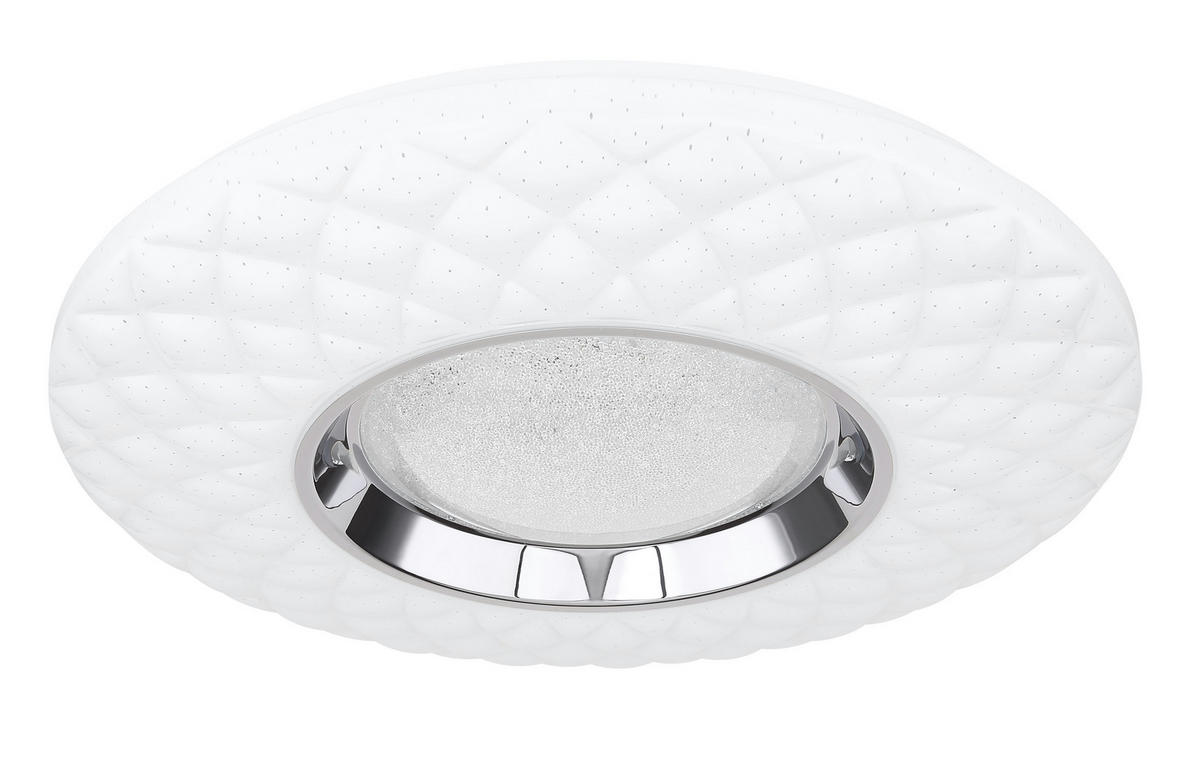 PLAFONIERĂ CU LED - alb/opal, Design, plastic/metal (49/6.8cm) - Novel