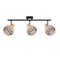 SPOTLIGHT Tajga 64/12/18 cm   - svart, Natur, metall/trä (64/12/18cm)