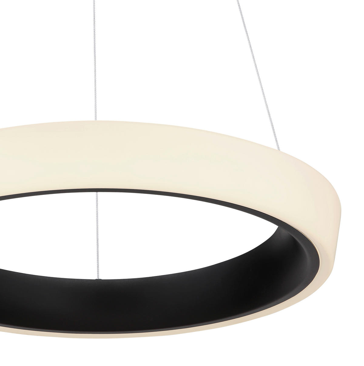 ZÁVĚSNÉ LED SVÍTIDLO, 49,5/120 cm  - černá/opál, Design, kov/plast (49,5/120cm)