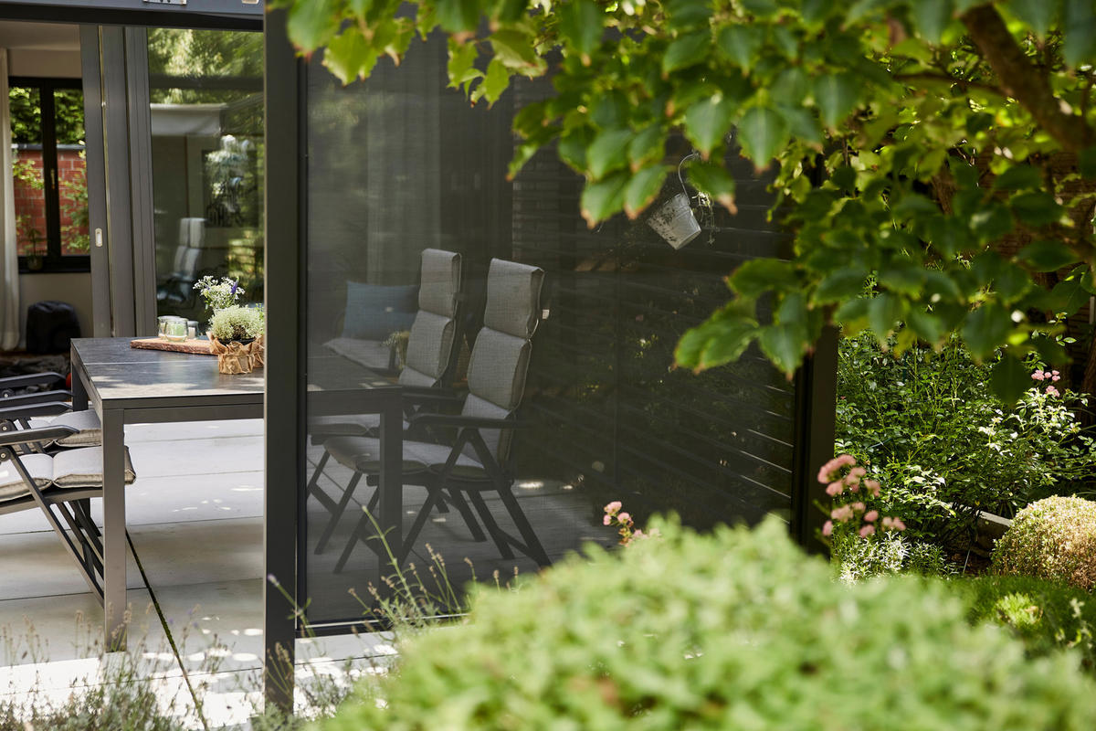 PAVILLON-SEITENTEIL 150/210/0,5 cm  - Anthrazit, Basics, Textil/Metall (150/210/0,5cm) - Siena Garden