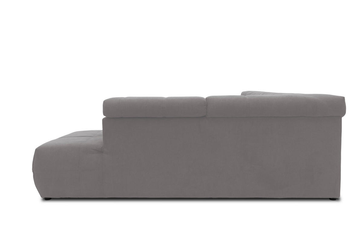 WOHNLANDSCHAFT Silberfarben Mikrofaser  - Silberfarben/Schwarz, Design, Kunststoff/Textil (175/359/228cm) - MID.YOU