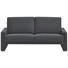 SOFA Anthrazit - Anthrazit/Schwarz, Design, Kunststoff/Textil (176/84/96cm) - Erpo