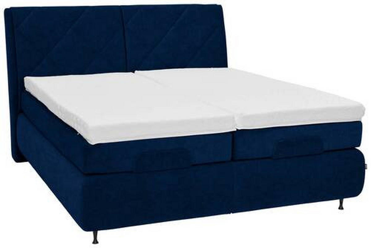 BOXSPRINGBETT 180/200 cm in Dunkelblau von DIETER KNOLL