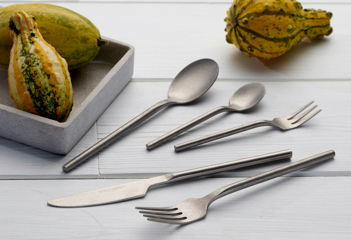 BESTECKSET Bari  16-teilig  - Silberfarben, Basics, Metall - Echtwerk