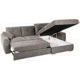 ECKSOFA in Mikrofaser Braun  - Chromfarben/Braun, MODERN, Kunststoff/Textil (276/193cm) - Hom`in