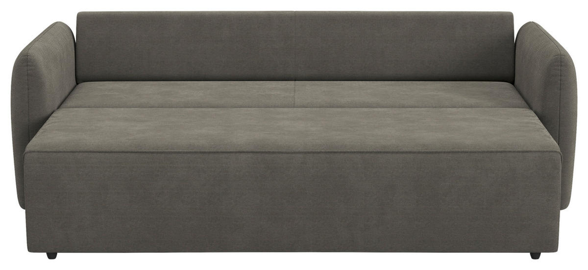 SCHLAFSOFA Cord Anthrazit  - Anthrazit/Schwarz, Trend, Kunststoff/Textil (222/89/102cm) - MID.YOU