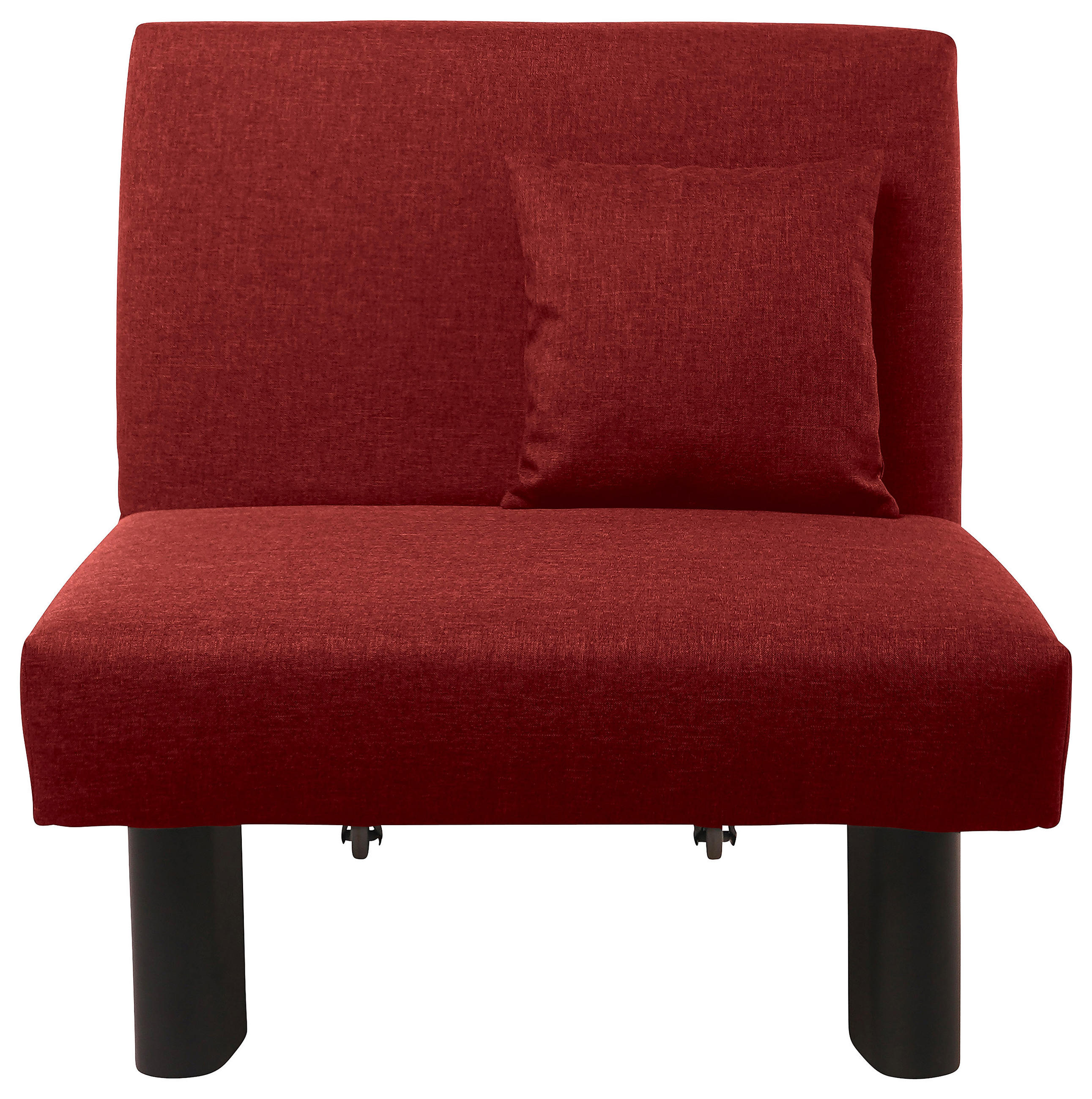 SCHLAFSESSEL Flachgewebe Rot    - Rot/Schwarz, Design, Textil/Metall (85/85/100cm) - Max Winzer