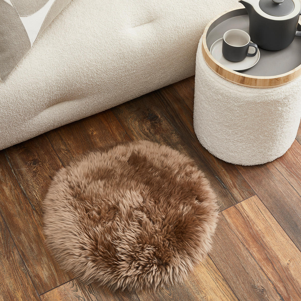 SCHAFFELL 45 cm Lena Taupe  - Taupe, Natur, Textil (45cm) - Linea Natura