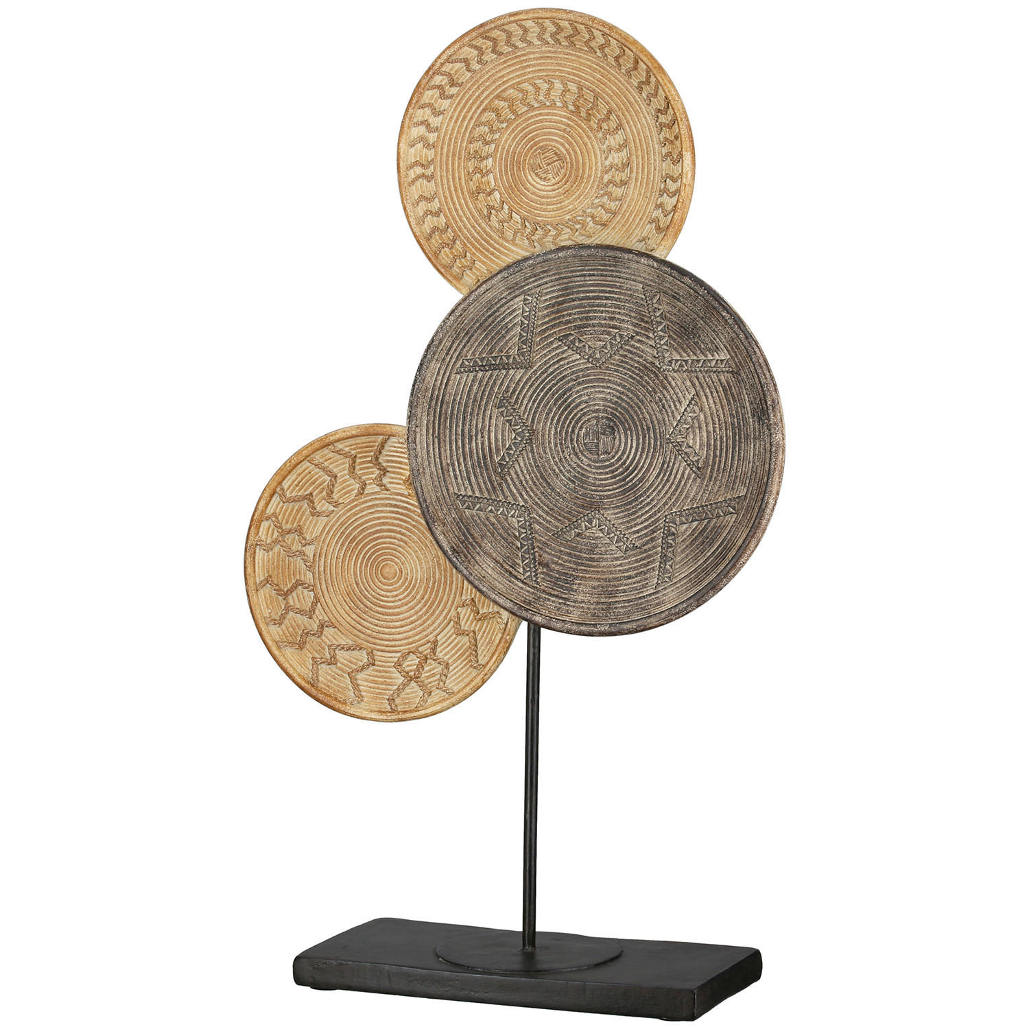 SKULPTUR - Hellbraun, LIFESTYLE, Kunststoff/Metall (27/44/10cm)