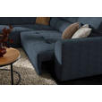 ECKSOFA in Struktur Blau  205/284 cm  - Blau/Schwarz, Design, Kunststoff/Textil (205/284cm) - Xora