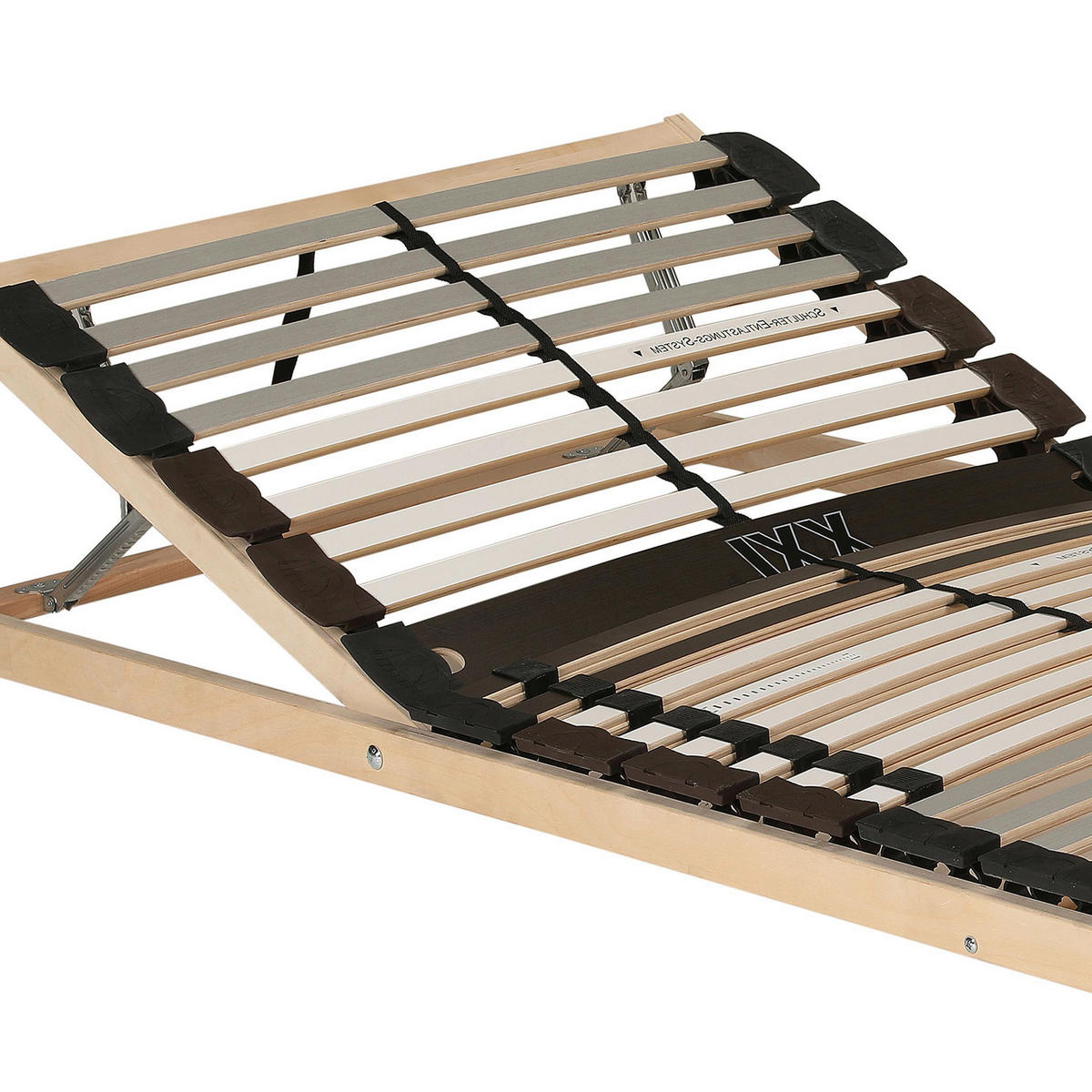 LATTENROST 80/200 cm Kopfteil, Mittelzone verstellbar, Birke, Buche  - Naturfarben/Weiß, Basics, Holz (80/200cm) - Boxxx