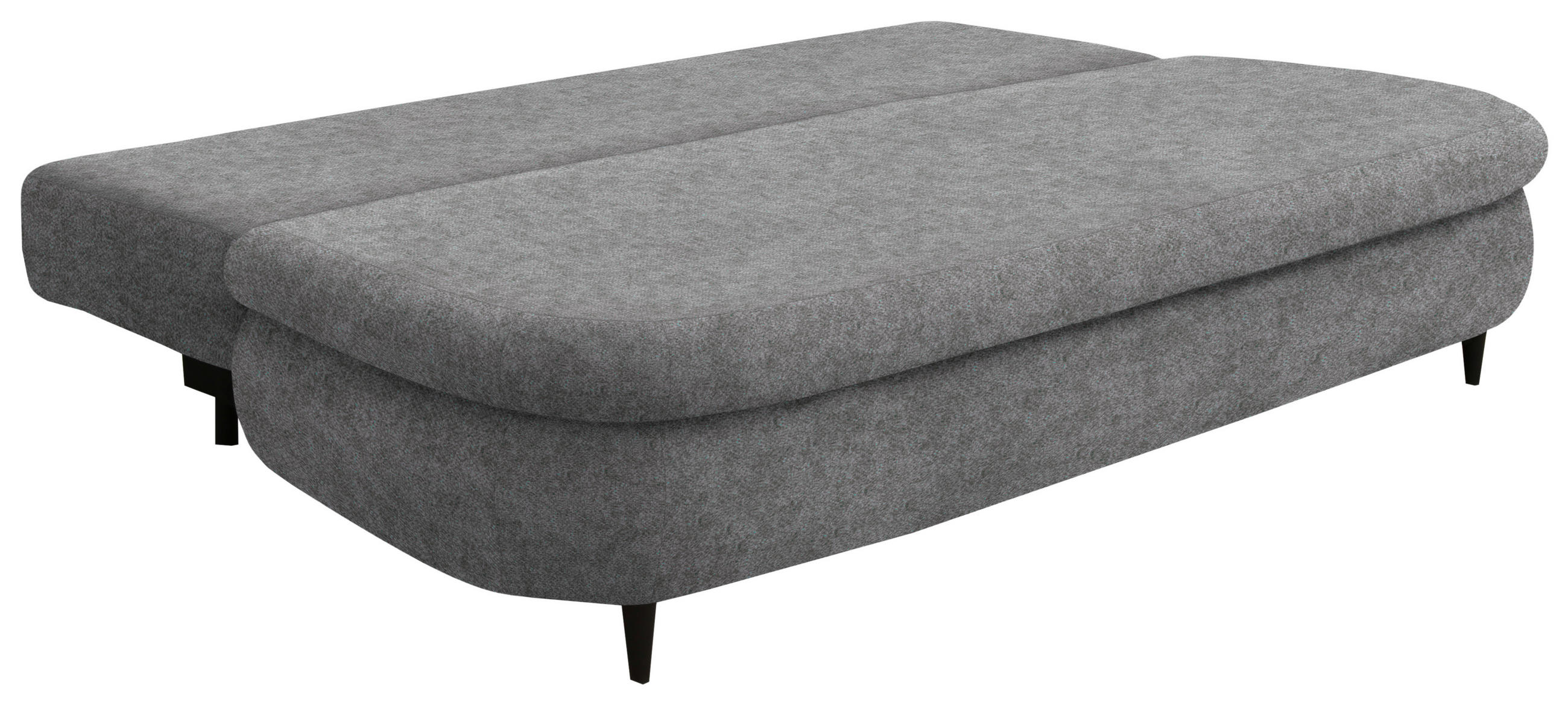 SCHLAFSOFA in Velours Grau  - Schwarz/Grau, Design, Holz/Textil (213/89/105cm) - Novel