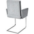 ARMLEHNSTUHL  in Stahl Chenille  - Chromfarben/Hellgrau, Design, Textil/Metall (56/92/60cm) - Dieter Knoll