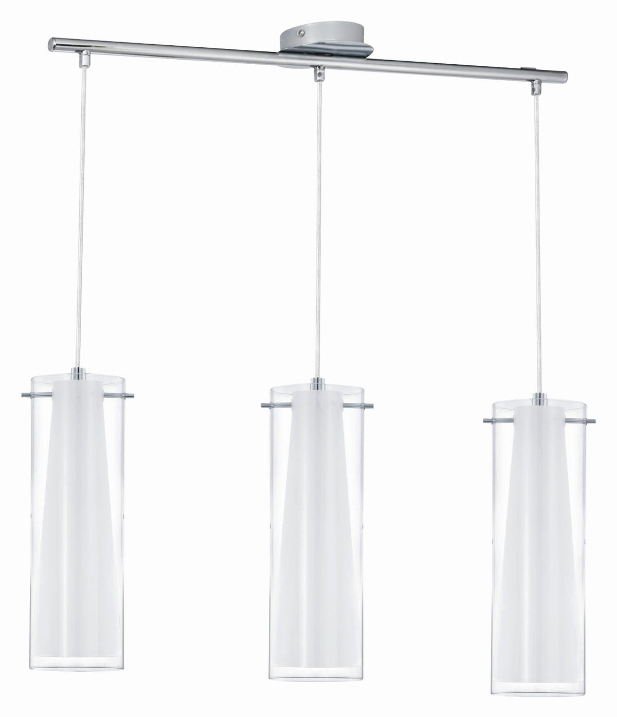 ZÁVESNÉ SVIETIDLO, 72,5/110 cm  - chrómová, Basics, kov/sklo (72,5/110cm) - Eglo