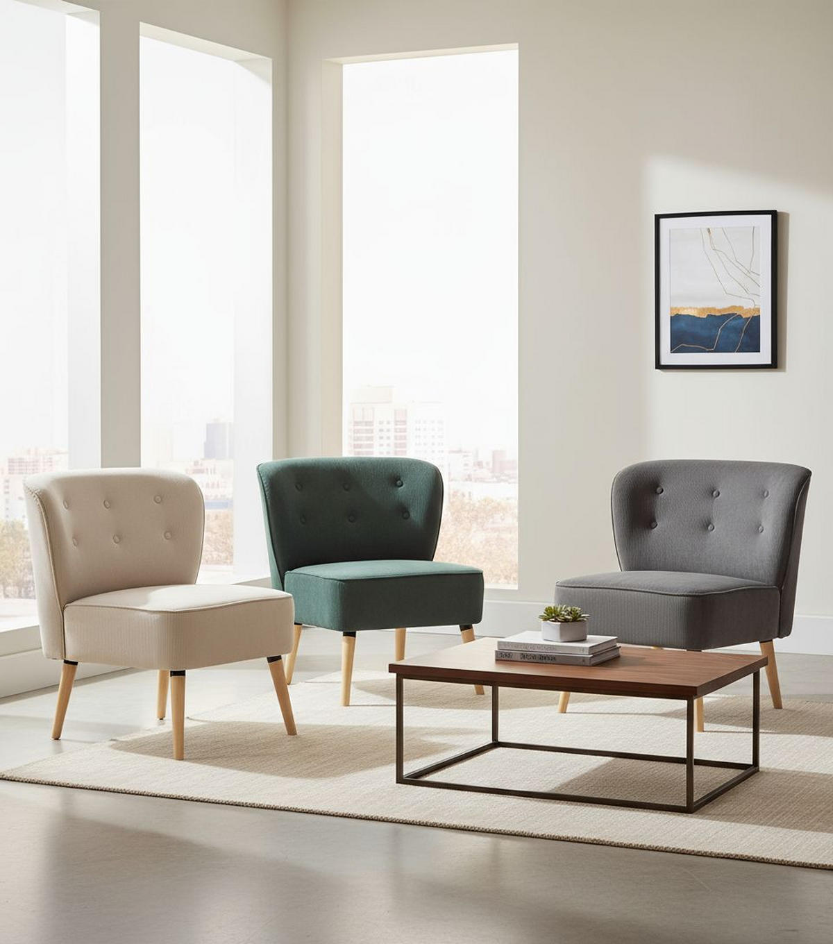 SESSEL Cord Grün    - Naturfarben/Grün, Design, Holz/Textil (75/82/80cm) - Livetastic