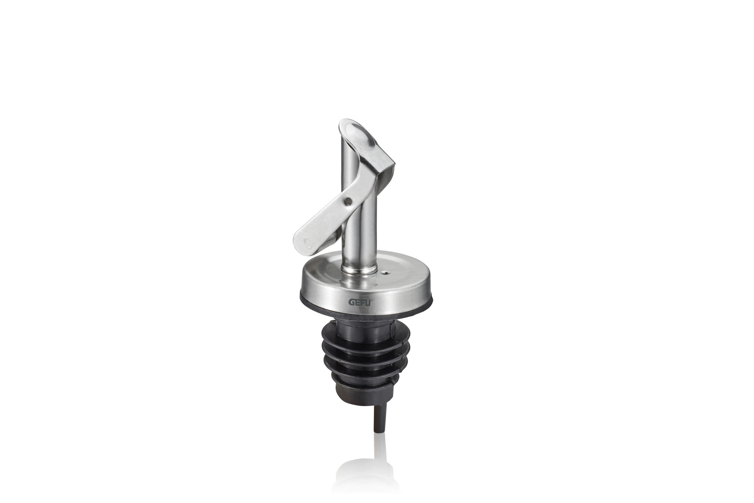 Gefu FLASCHENAUSGIEßER Seesaw Schwarz, Edelstahl 8.3 cm