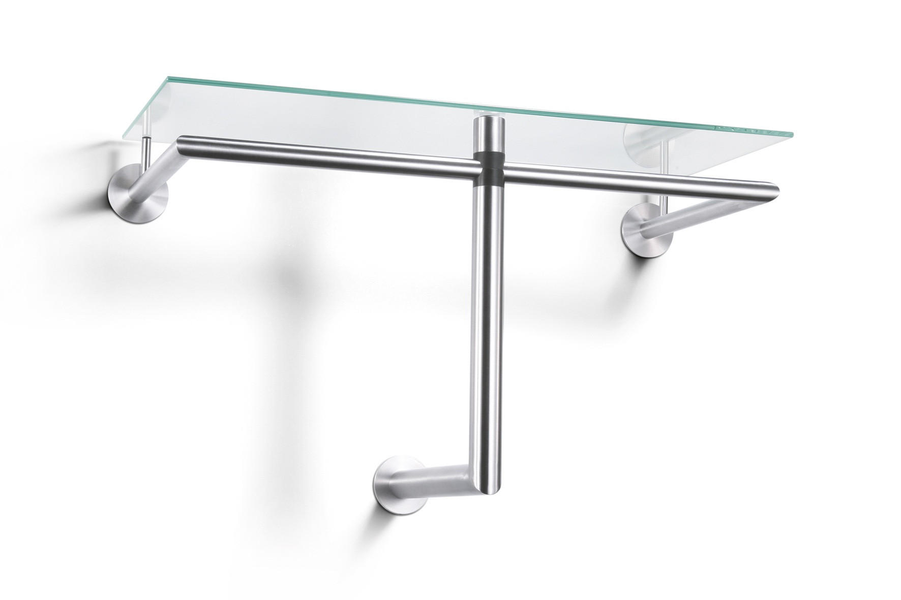 Zack Wandgarderobe Edelstahl 67x36x30 cm
