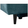 SCHLAFSOFA mit Liegefunktion, Rücken echt Chenille Petrol - Petrol/Schwarz, KONVENTIONELL, Holz/Textil (212/97/105cm) - Carryhome