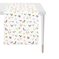 TISCHLÄUFER Happy Easter  42/140 cm  - Blau/Gelb, Basics, Textil (42/140cm) - Esposa