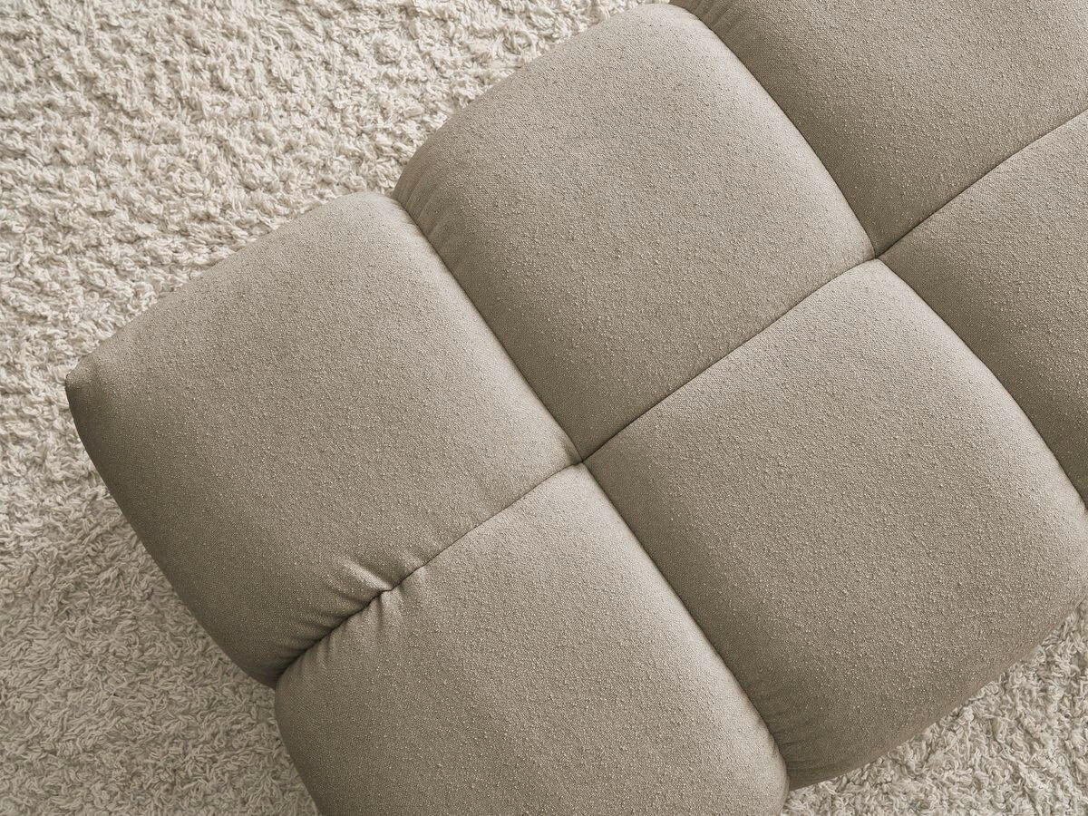 HOCKER EVEREST Struktur Taupe  - Taupe/Schwarz, MODERN, Kunststoff/Textil (140/70/40cm)