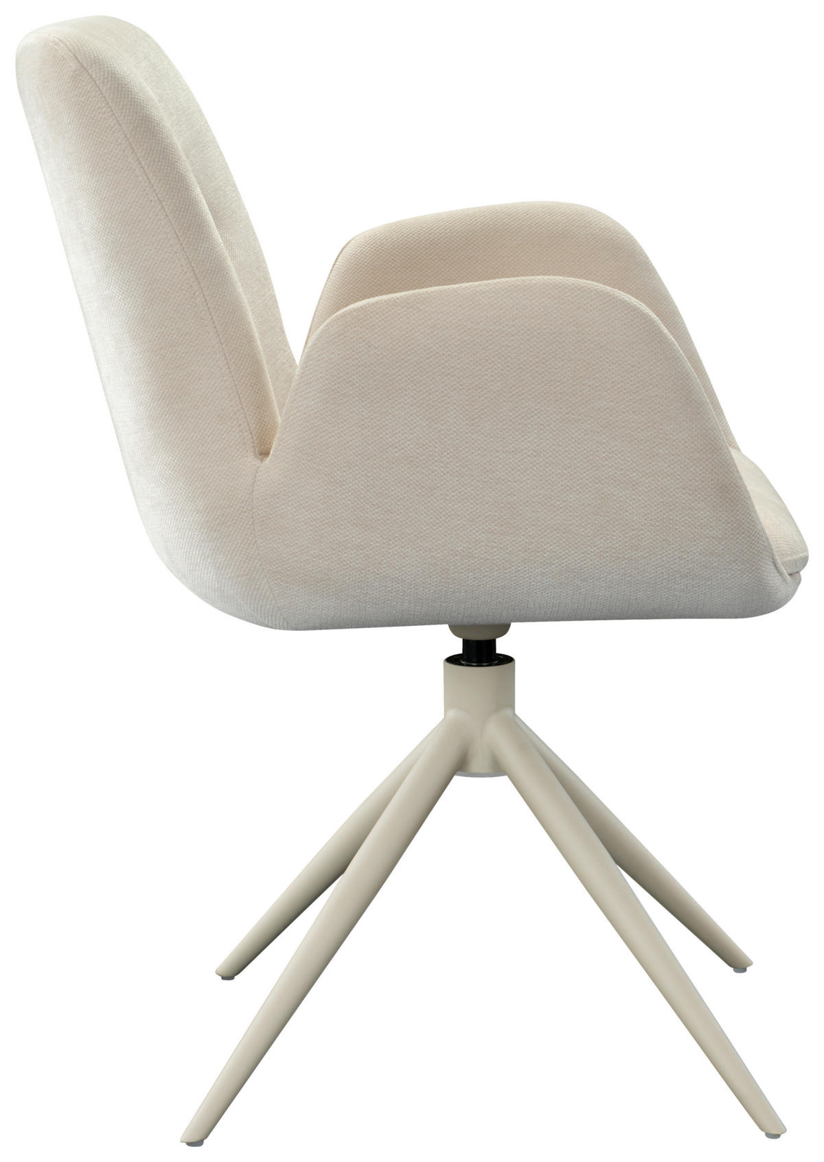ARMLEHNSTUHL  in Eisen Mikrofaser  - Beige/Schwarz, Design, Textil/Metall (62/85,5/61,5cm) - Lomoco
