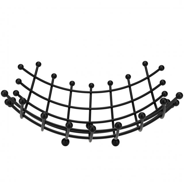 KOŠ NA OVOCE - černá, Basics, kov (32/32/7cm) - Justinus