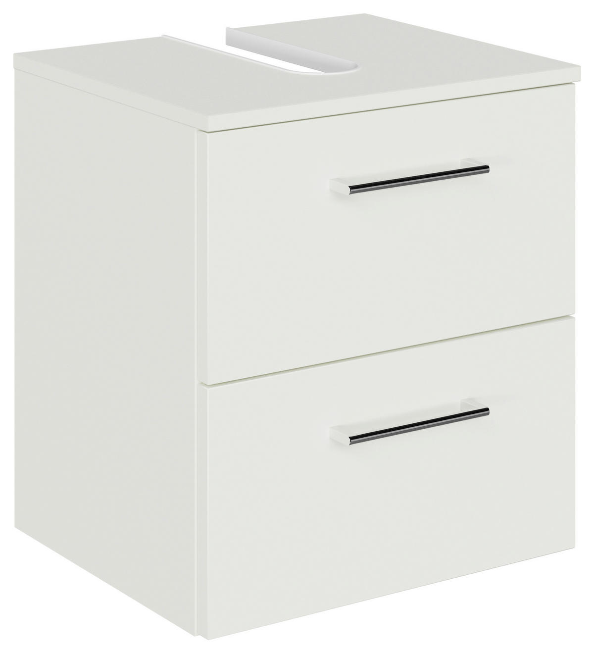 WASCHBECKENUNTERSCHRANK 45/49,8/38,3 cm  - Chromfarben/Weiß, KONVENTIONELL, Holzwerkstoff/Metall (45/49,8/38,3cm) - Sadena