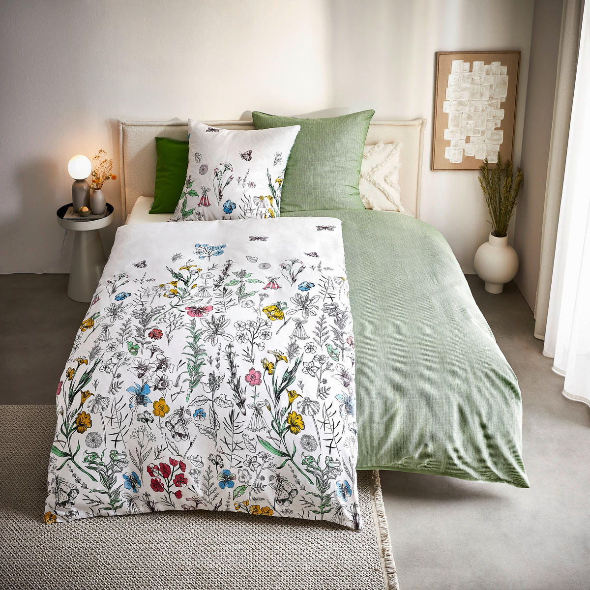 BETTWÄSCHE Lily Garden Satin 135/200 cm  - Multicolor, KONVENTIONELL, Textil (135/200cm) - Bio:Vio