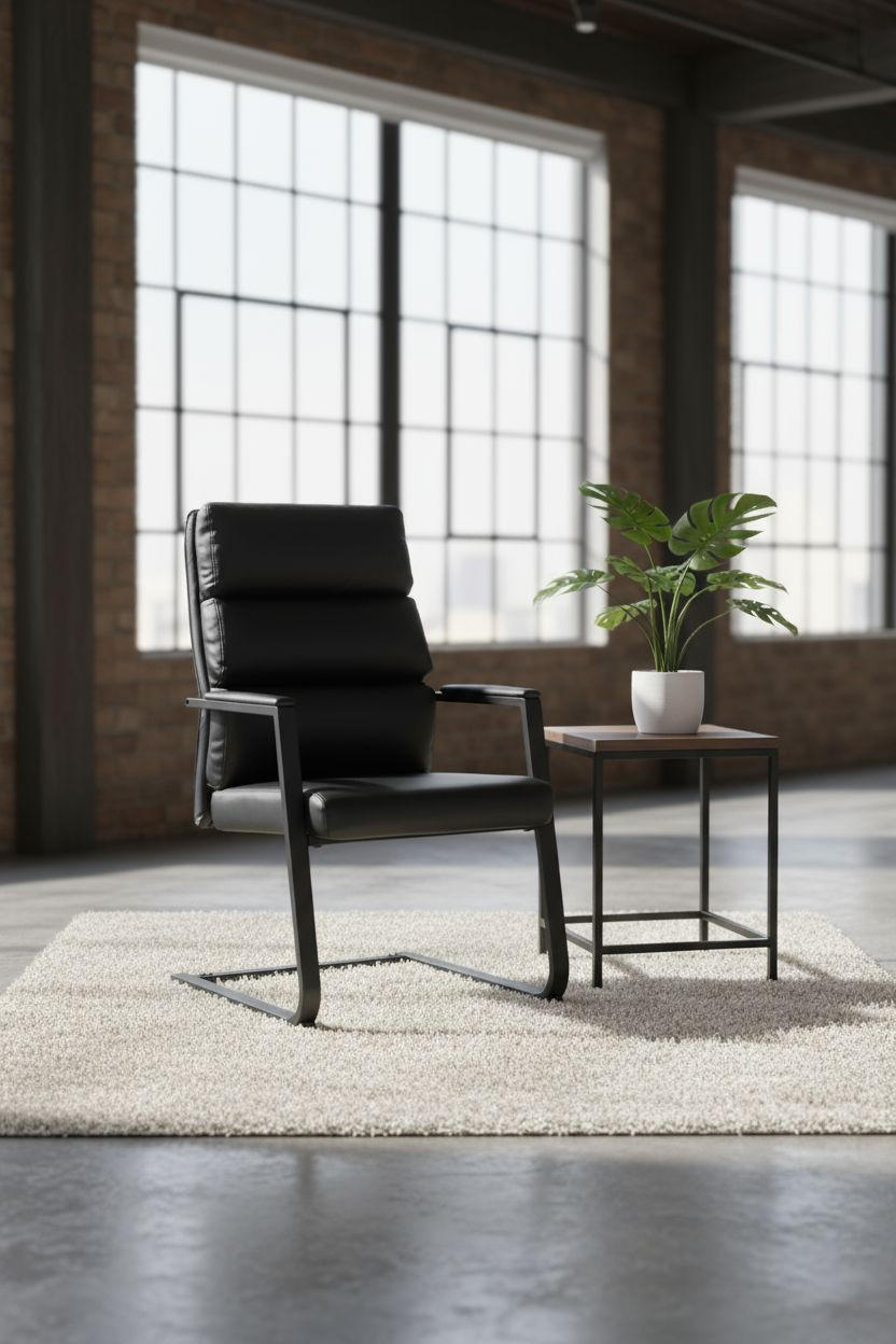 BESUCHERSTUHL Schwarz  - Schwarz, MODERN, Textil/Metall (53/73/52cm) - Livetastic