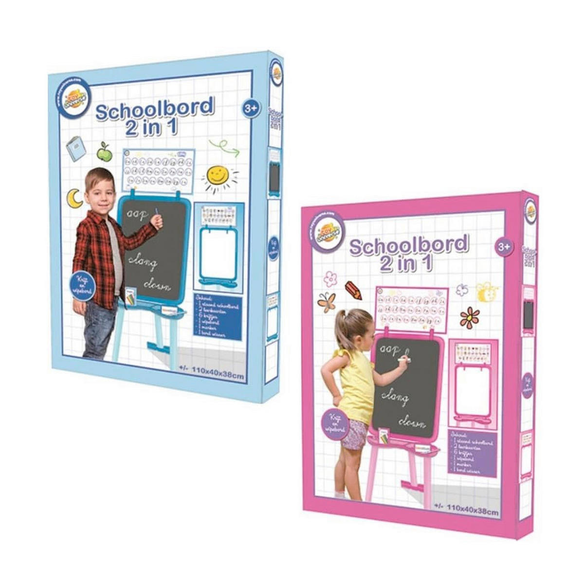 TABLA ZA PISANJE KREDOM    40/38/110 cm  - ružičasta/plava, Osnovno, plastika (40/38/110cm)