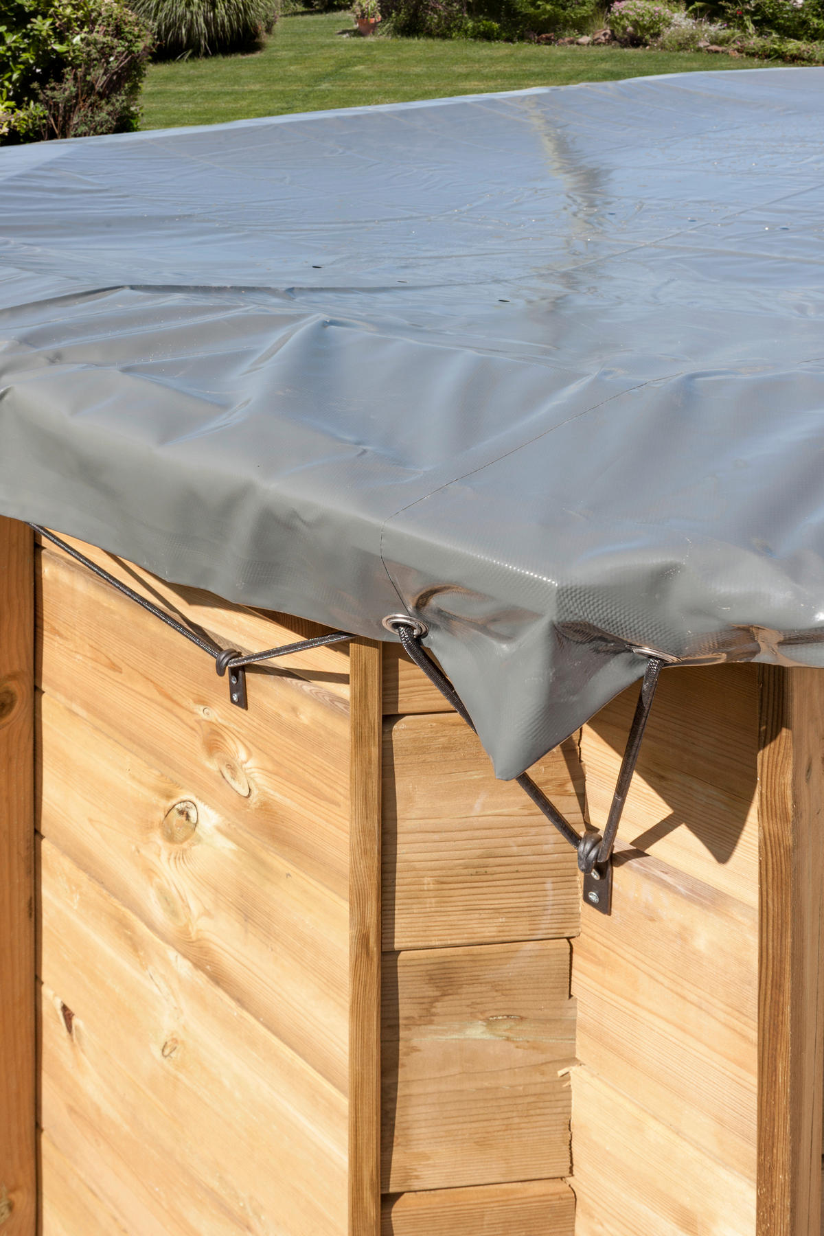 POOLABDECKPLANE 317/467 cm  - Grau, KONVENTIONELL, Kunststoff (317/467cm) - Gre