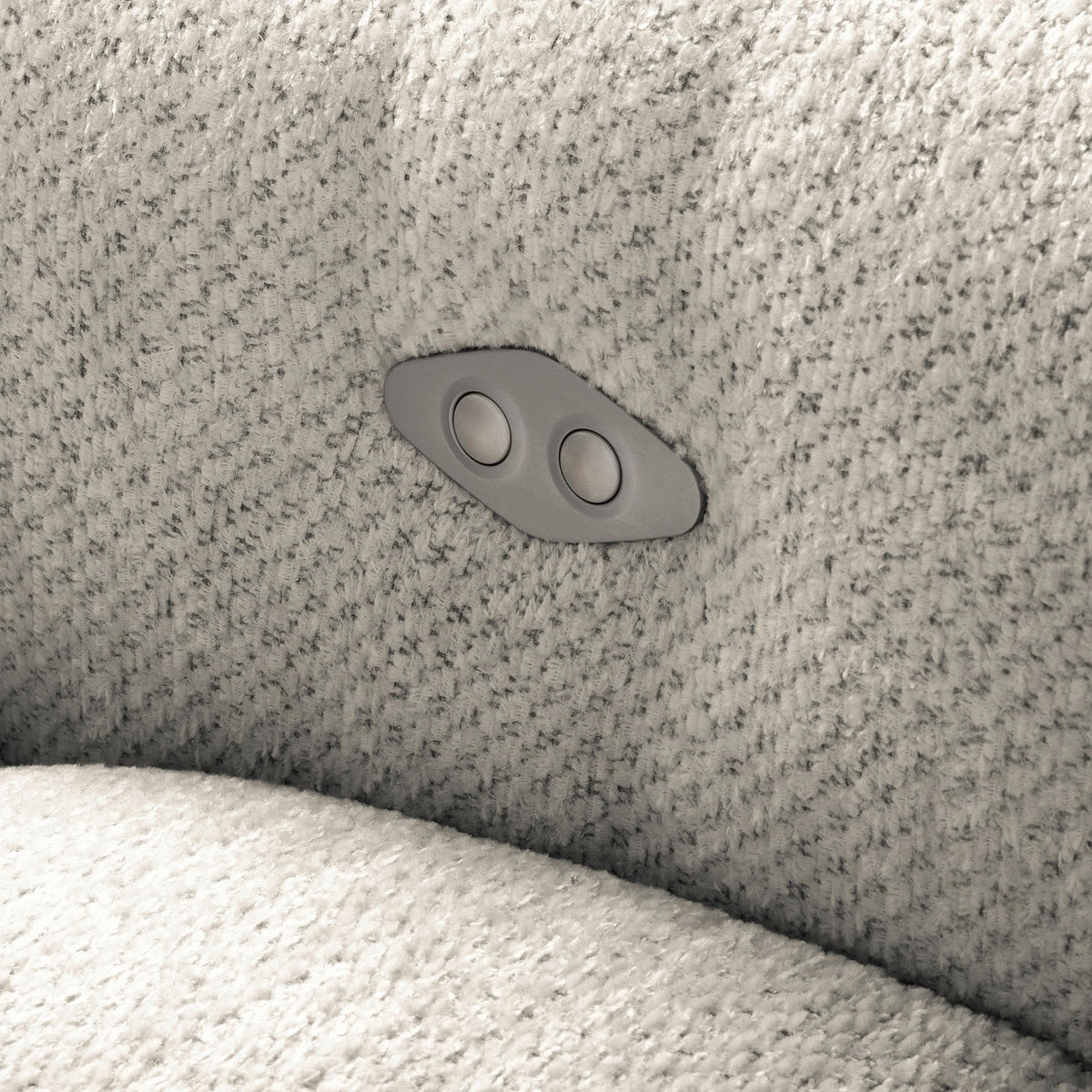ECKSOFA  Webstoff Weiss  - Weiss/Schwarz, Design, Kunststoff/Textil (177/274cm) - Livetastic