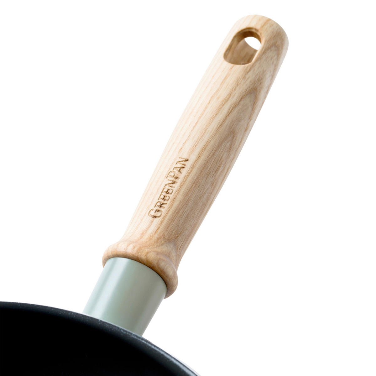 PFANNENSET Mayflower Aluminium 2-teilig  - Schwarz/Hellblau, Basics, Holz/Metall (20cm//24cmcm)